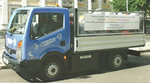 Electric Nissan Cabstar vehicle
